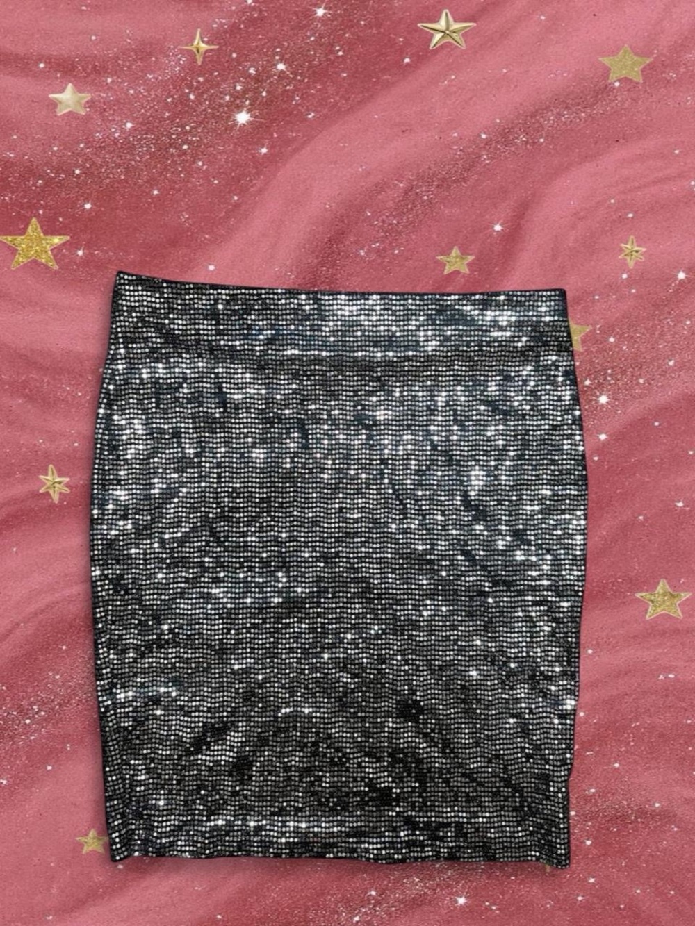 Sabora Silver Sequin Pencil Skirt